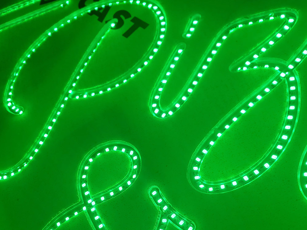 Rotulos luminosos textiles